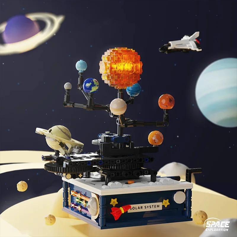 Технические строительные блоки Модель Вселенная Солнечная система MOC Строительный набор Обучающие игрушки, предназначенные для детей Подарок на день рождения