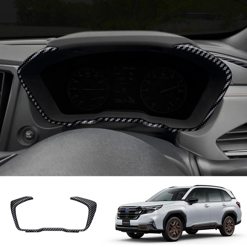 LHD RHD For Subaru Forester 2025 2026 interior Accessories Kit ABS CarbonFiber Dashboard trument Screen Decoration Cover Trim