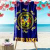 Custom Name Club Amrica Print Beach Towel, Large Soft Quick Dry Towel for Beach Camping Swimming