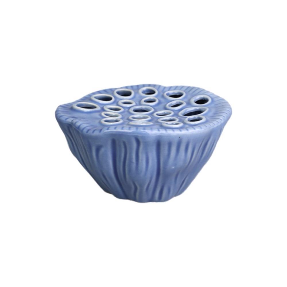 Zen Meaning Ceramic Lotus Vase Exquisite Artificial Flower Arrangement Vessel Plant Pot Home Decor