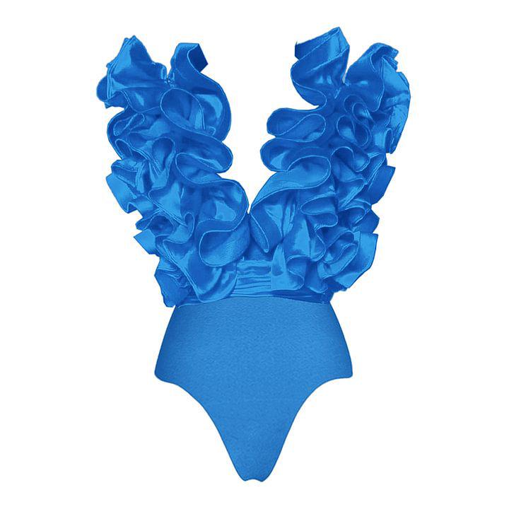 2024 Европейский и американский черно-белый купальник с глубоким V-образным вырезом и кружевом для похудения