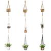Tray Boho Cotton Rope Hanger Flower Pot Gardening Handmade Plant Hanger Creativity DIY Tassel Hanging Basket Home