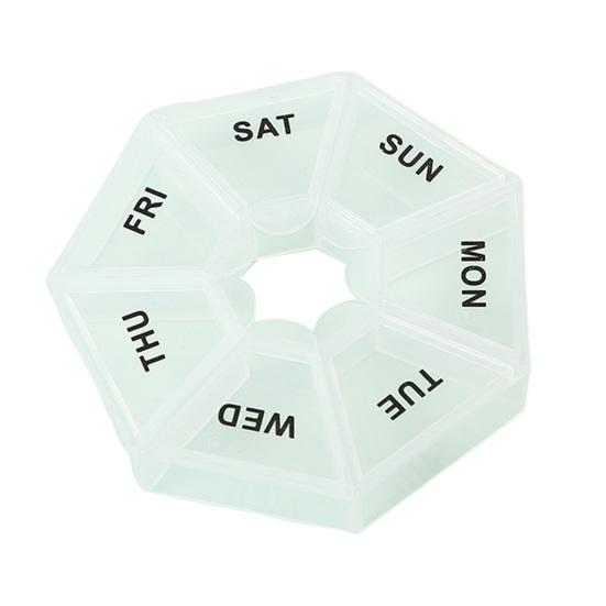 Еженедельный органайзер для таблеток с 7 отделениями, портативный дорожный футляр для таблеток, дозатор для приема лекарств один раз в день, ящик для хранения капсул