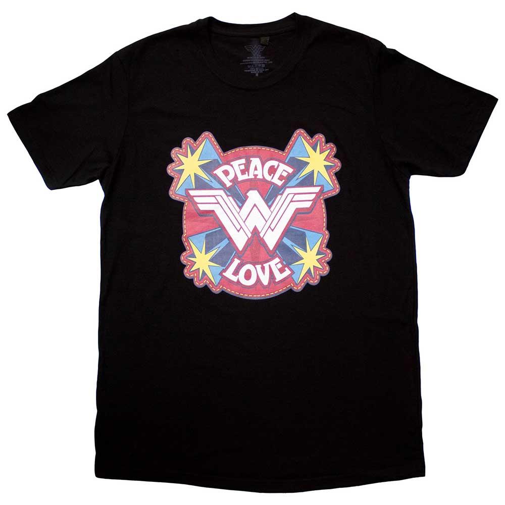 Wonder Woman Unisex Adult Peace And Love T-Shirt