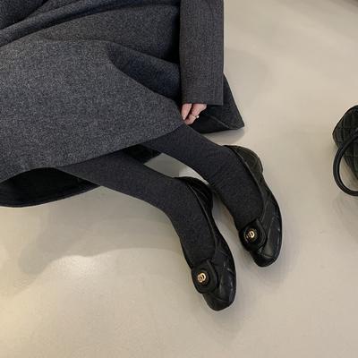 Французские маленькие ароматные туфли Мэри Джейн на плоской подошве, черные туфли, осенне-зимние ретро туфли на поздний вечерний ветер, одинарные туфли, женская обувь на мягкой подошве