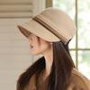 Autumn and Winter New Splicing Hat Women's Retro Cap Equestrian Hat Warm Windproof Basin Hat