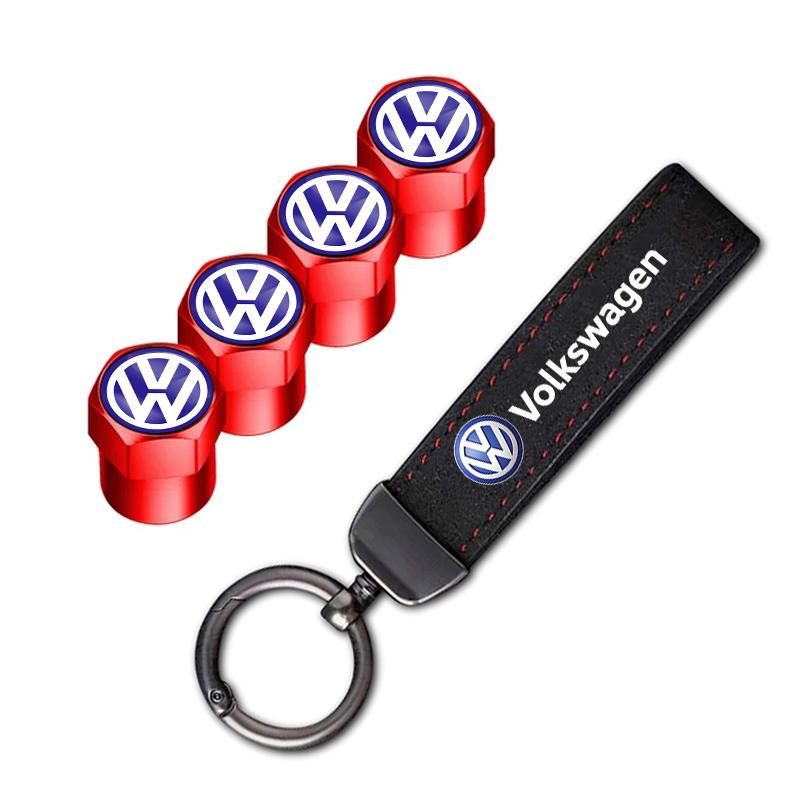 Car Tire Wheel Valve Caps Cover/Car Key Chain Ring Keychain For VW Golf Polo Tiguan Touran Jetta Passat CC T5 GTI Scirocco Caddy H444