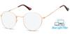 Round Metal Reding Glasses Gold Frame Anti Blue Light Computer Reading Glasses MONTANA