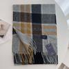 Chic Design Soft Warm Women Scarf Autumn Winter Classic British Imitation Cashmere Muffler Men Plaid Thermal Tassel Shawl Couple