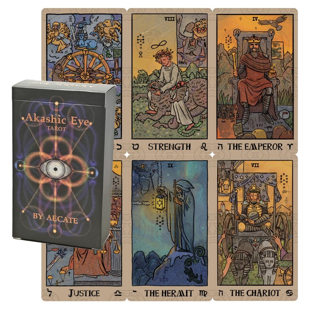 Карты Таро «Глаз Акаши» 78 шт. Карты Таро с перевернутыми изображениями 12*7 см Инди-колода