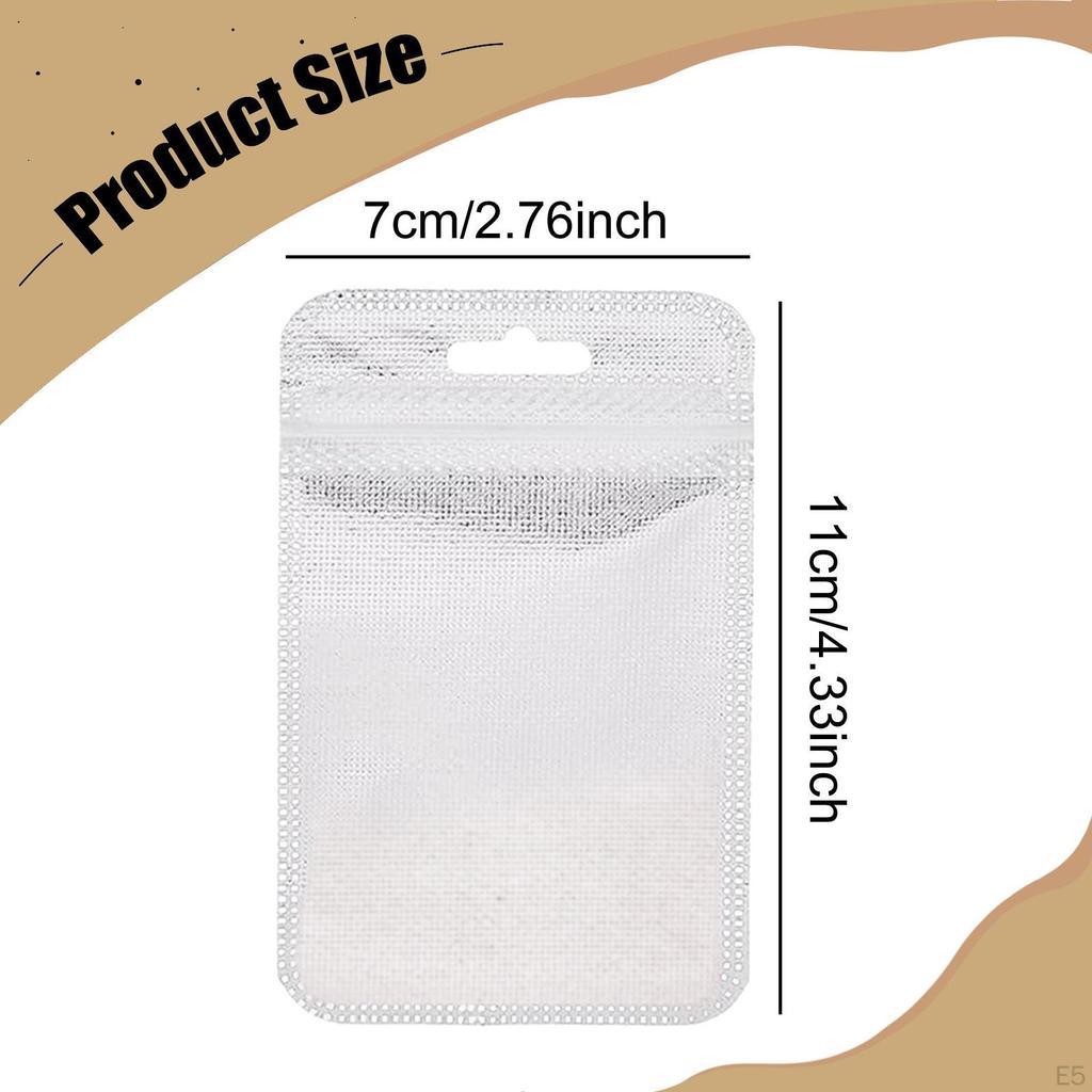 100 штук пакетиков для хранения бусин для алмазной вышивки, маленькие полиэтиленовые пакеты, прозрачные пакетики, мини-пакетики на молнии для