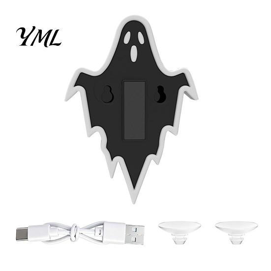 Vehicle Glass Decoration Solar Ghost Car LED Light, USB Wireless Animated Warning Lights for Windshield And Vibration Sensing Rear Window, 6