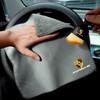 For Porsche Car Cleaning Soft Brush Tool Dust Remover Suede Fleece Microfiber Wash Towel Car Cleaning Rag Cloth Auto Accessories