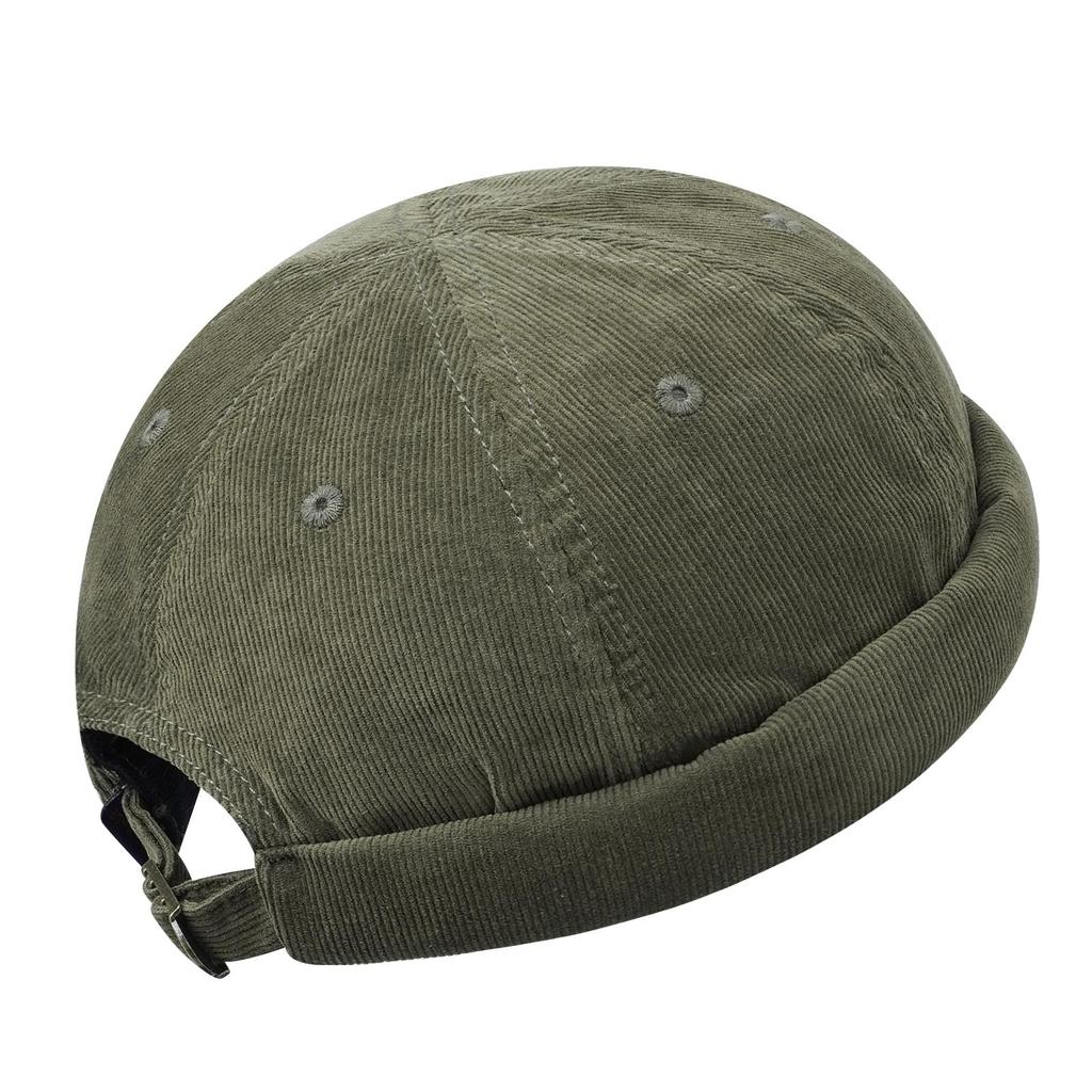 Croogo Рулон Маленькое Лицо Круглые Часы Однотонная Стильная Шапка Кепка, Без Полей, Хлопок, Панама, Эффект, Форма, Кепка, Весна, Осень, Зима, Цвет, Уникальный,