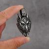 Handmade Viking Wolf Head Retro Pendant Necklace Men's Stainless Steel Punk Rock Necklace Jewelry Wholesale