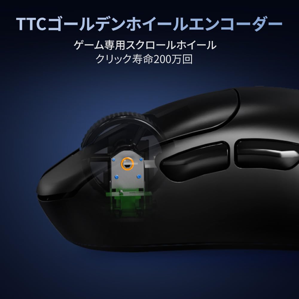 DELUX M500PRO Wireless Gaming Lightweight 8000Hz Polling Small PAW3395 Sensor 100 Million Click Magnetic Charging Base Mouse, (58.5g), Rate, Hand,