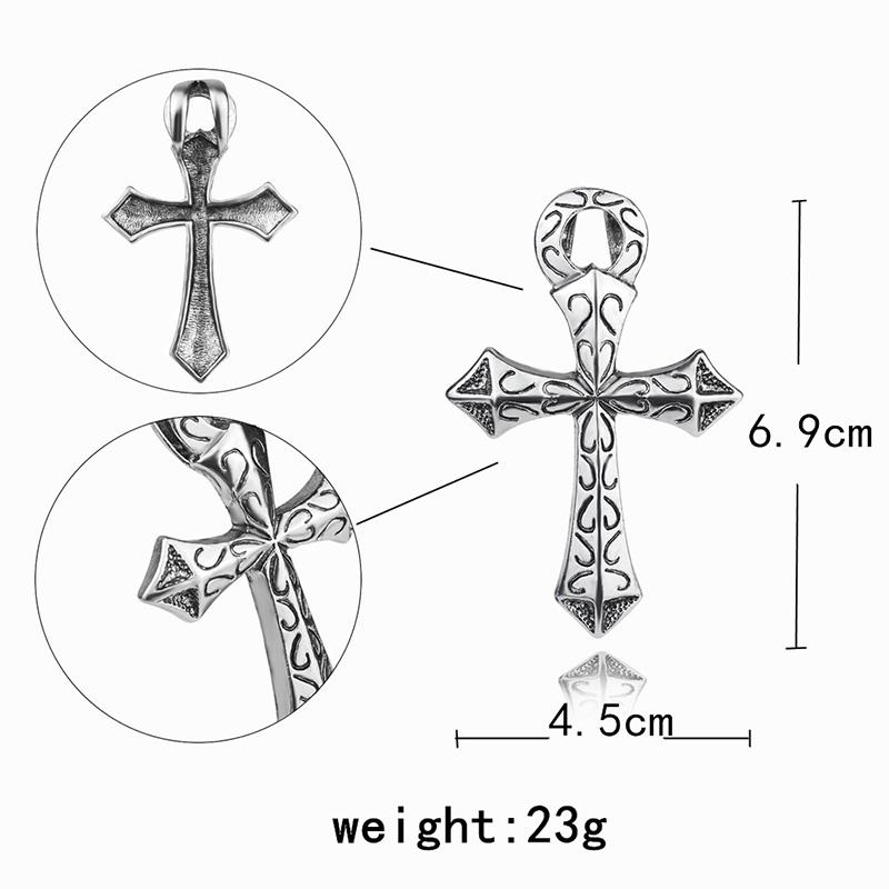 Мужское ожерелье Женское ожерелье хип-хоп Хип-хоп Титановое ожерелье Крест 410c20236502