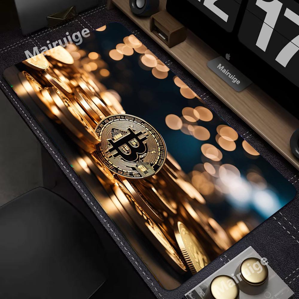Bitcoin Mouse Pad Large Computer Office Game Table Mats XXL Rubber Antislip Gaming Keyboard Mousepads Long Desk Pads