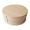 Коробка для бенто Magewappa деревянная, НОВАЯ, одноярусная, круглая, натуральная, 6 см, 650 мл, J-kitchens, 14,5 см