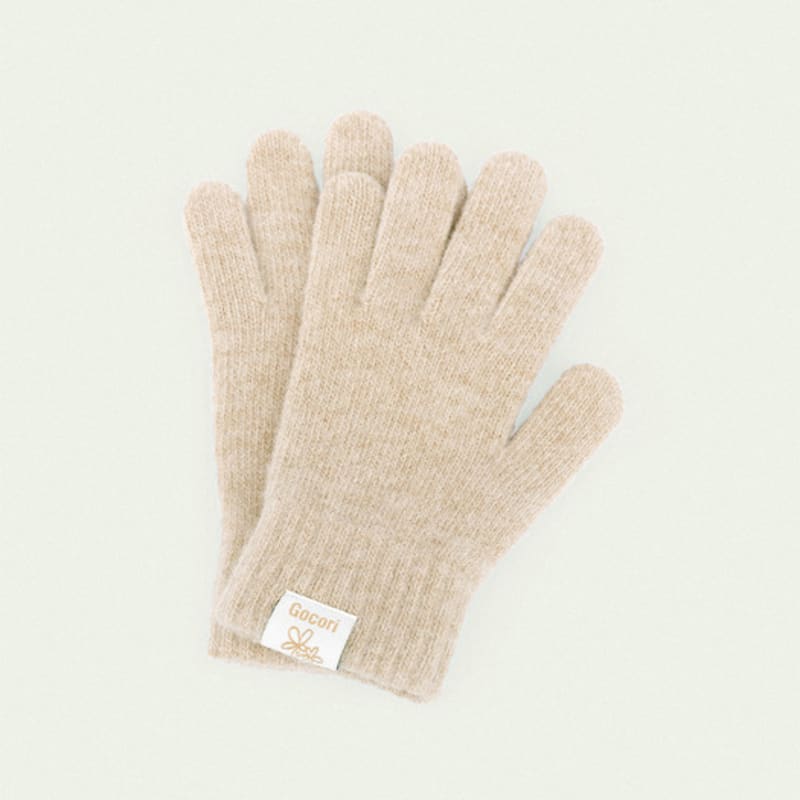 КОРОТКИЕ ВЯЗАНЫЕ ПЕРЧАТКИ GOCORI - БЕЖЕВЫЕ Вязаные перчатки, шерстяные перчатки