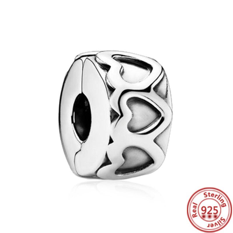 925 Silver Animal Character Love Series Clip Beads Pendant Fit Original  Charm Accessories Bracelet for Women DIY Jewelry