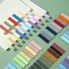200Pcs Morandi Color Translucent PET Index Stickers Color Classify Bookmarks Stationery Memo Pad Notebook Key Mark Sticky Notes