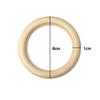 10Pcs Unfinished Solid Wooden Rings 40-100MM Natural Wood Rings for Macrame DIY Crafts Wood Hoops Ornaments Connectors Jewelry Making