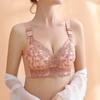 Sexy Embroidered Push-Up Bra for Small Busts, Adjustable, Padded, No Underwire, Side Support, Upper Lift