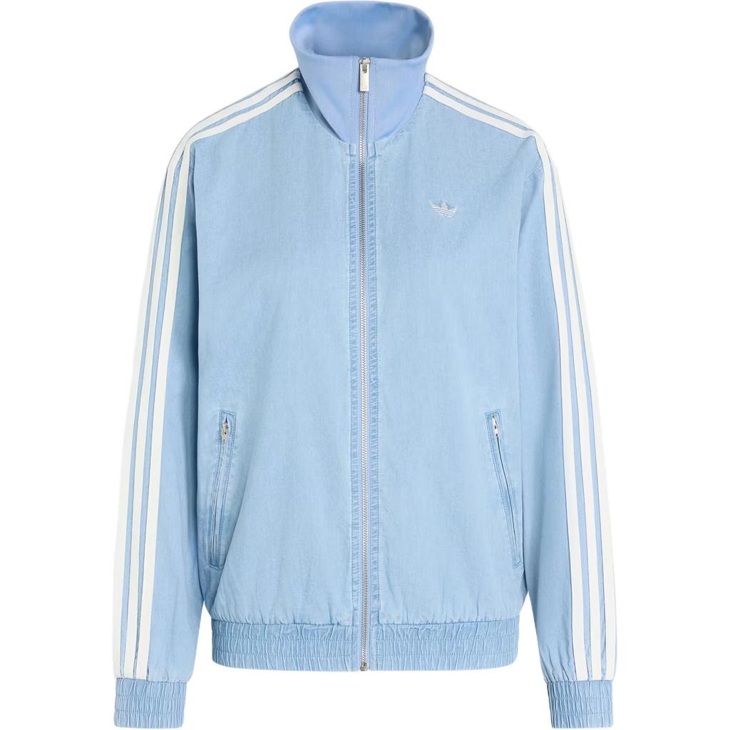 adidas Женская куртка Originals с полной молнией, вышитым логотипом и полосками, длинный рукав, артикул KW8757