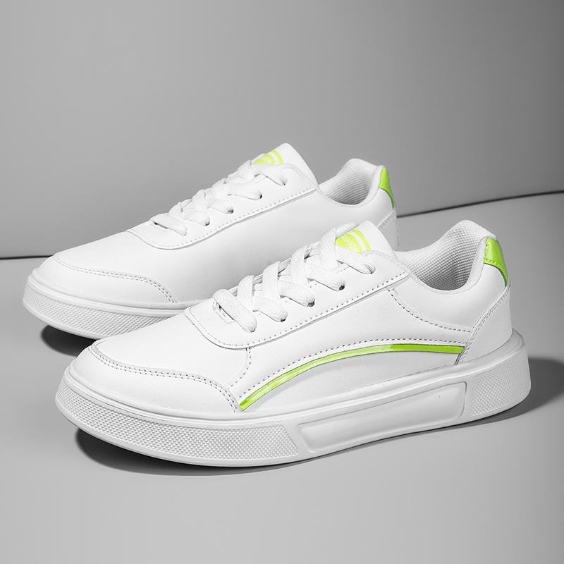 TUINANLE Белая обувь. Женская спортивная обувь из искусственной кожи. Кроссовки для скейтборда на плоской подошве.