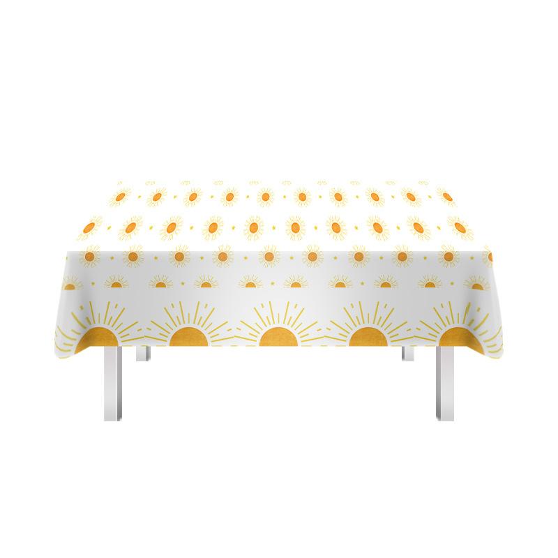 Sun Themed Party Tableware Paper Plates Tissue Paper Cups Birthday Supplies, Bohemian Disposable Birthday Parties