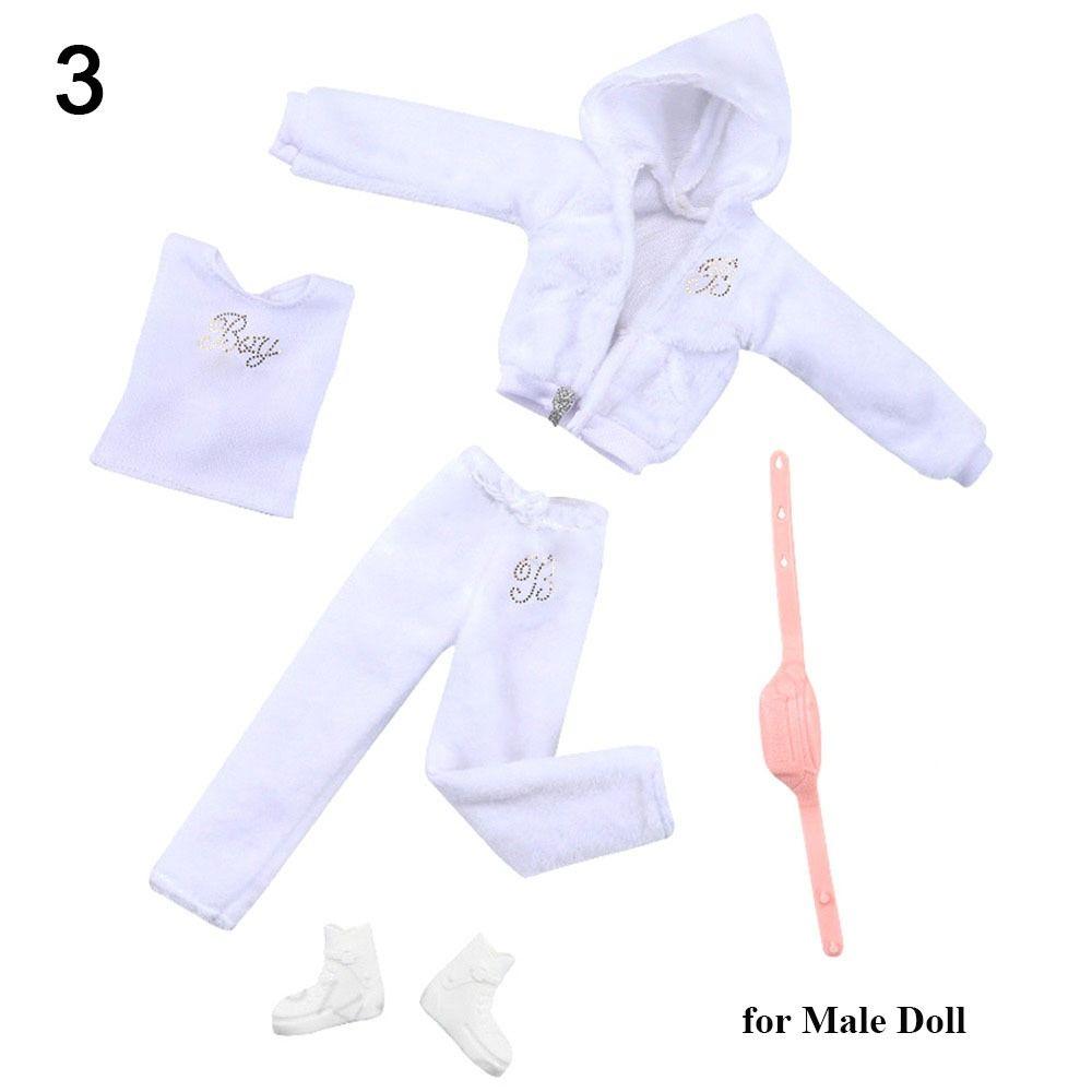 2024 Male/Female Doll Clothing 9 Styles Velvet Sportswear Caps High Quality DIY Toys  30CM Doll