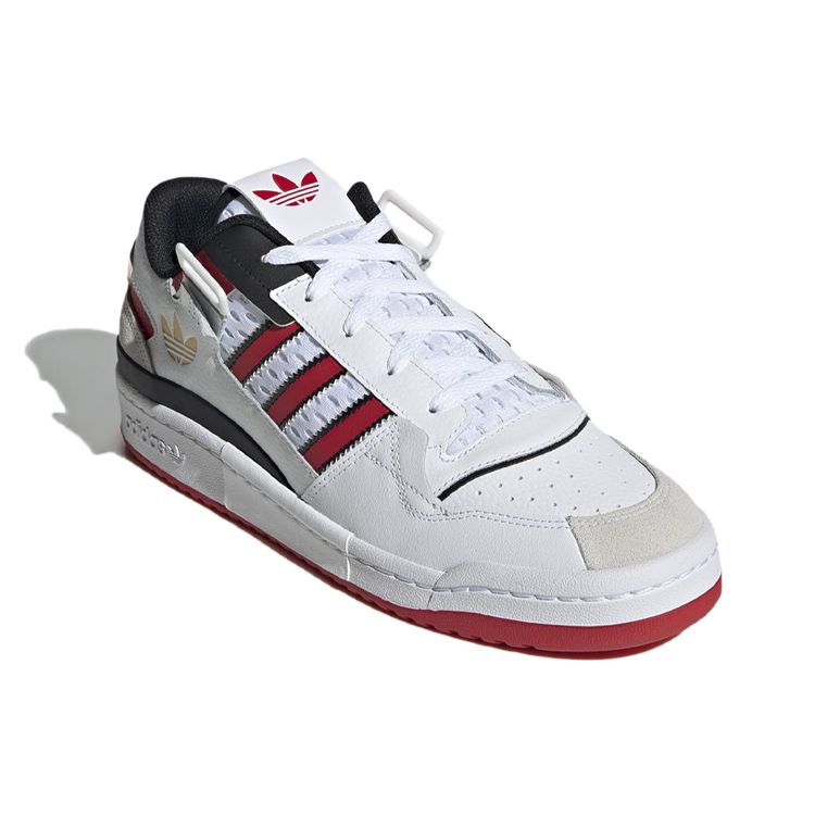Adidas Forum Exhibit Low White Scarlet Кроссовки унисекс Обувь-Белый Core-Черный GX1523