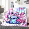 1pc Lilo Stitch Fantasy Flannel Blanket,Ultra Soft Warm Plush Throw for Home Bedroom Bed Sofa Cover Camping Picnic gift Y7172