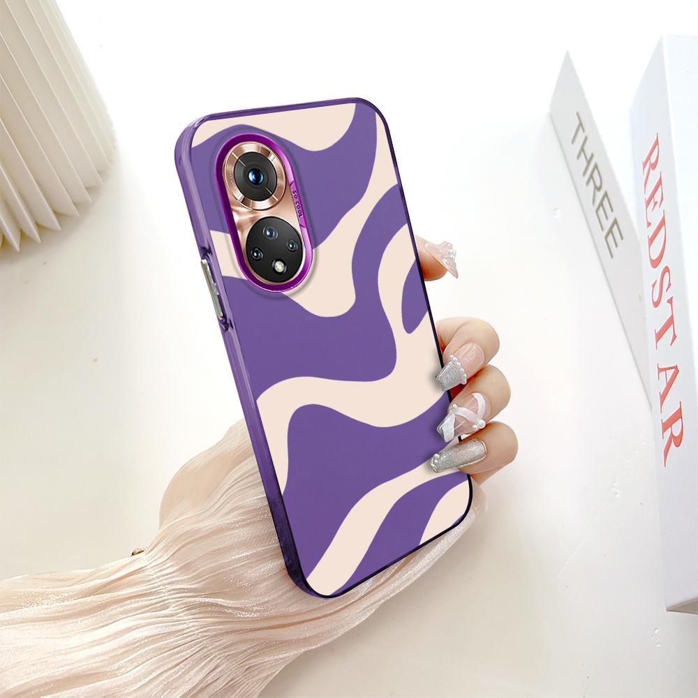 Раскрашенный узор, разноцветный, серебристый, двусторонний твердый корпус, противоударный противоударный чехол для телефона для Huawei Honor Infinix Tecno iPhone