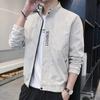 Spring and Autumn Korean Edition Solid Color Casual Jacket Men's Jacket Teen Trend Stand-Up Jacket Fashion Men's Top