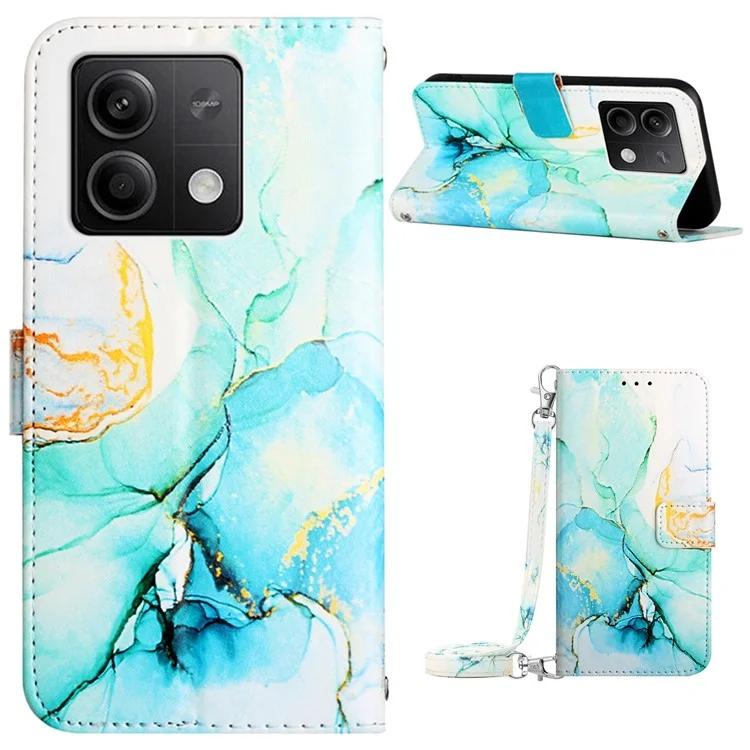 YB Pattern Printing Leather Series-6 For Xiaomi Redmi Note 13 5G Case Wallet Phone Cover with Straps