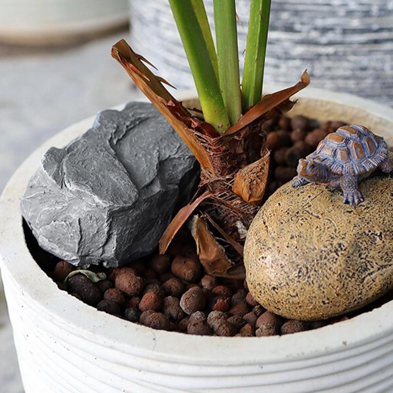 New Outdoor Garden Key Safe Box Resin Simulation Stone Key Hider Hide Spare Keys In Stone Creative Safety Storage Box Home Decor