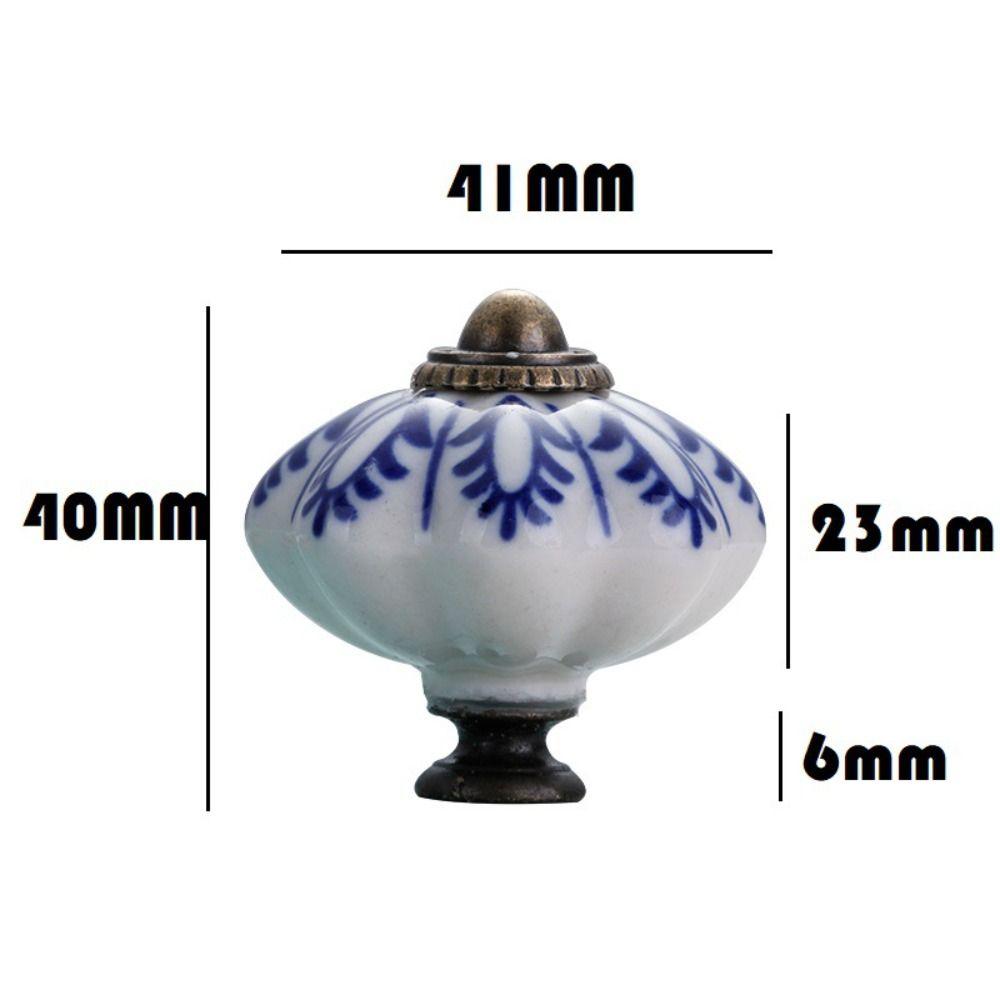 Керамика и сплавы Винтажная дверная ручка Разноцветная мебельная ручка-тыква для гардероба