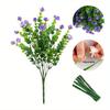 10pcs Artificial Flower, Outdoor UV Resistant Outdoors Fake Plant, Faux Plastic Flower - Outside  Home Window Decoration