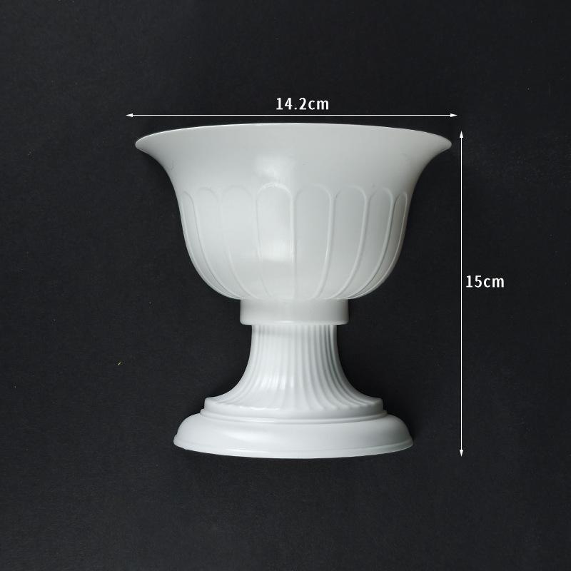 Chic French Oil Painting Style Half Wall Vase for Stylish White Flower DIY Home Decoration Projects