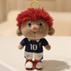 TreasuringU Кудрявая Футбольная Мягкая Игрушка Забавная Игровая Форма Мультяшный Футбольный Плюшевый Игрушечный Брелок для Ключей Сумки Декор Подарок для Детей