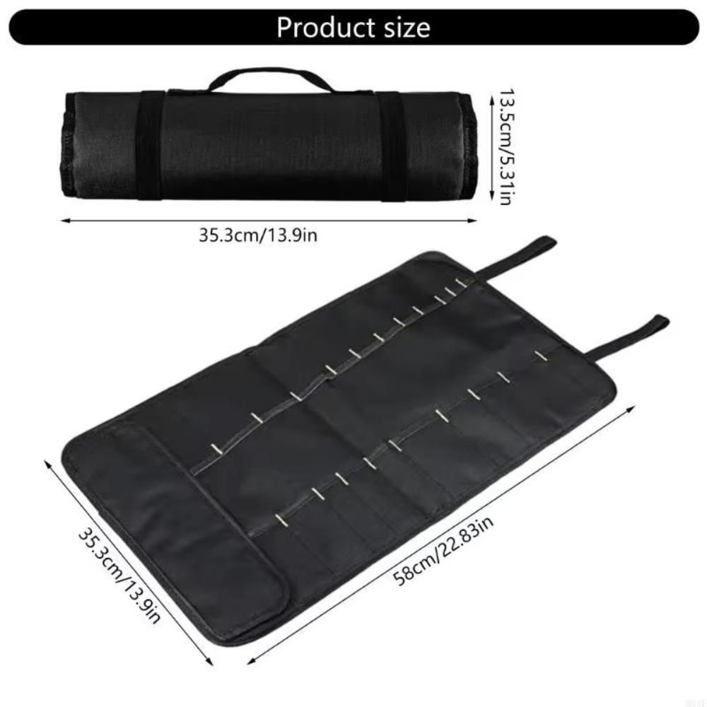 Nylon Roll Tool Bag Waterproof Practical Handles Bags Folding Tool Storage Folding Home