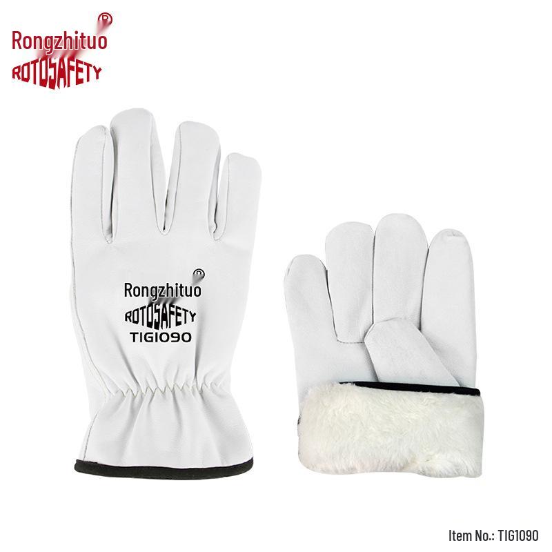 Термостойкие сварочные перчатки из овчины - Подкладка из флиса, Огнеупорные, Износостойкие, Изолирующие