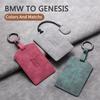 HINW3 Suede Leather Car Smart NFC Card Key Case Cover Shell For BMW M M3 M5 M4 Series X1 X3 X5 X6 X7 535le Keychain Holder Accessories