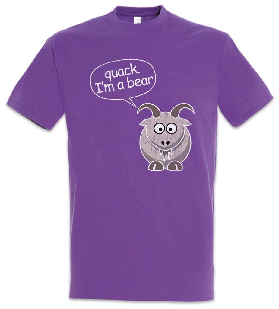 I'm A Bear Fun Comic Cartoon Toon Look Goat Frog Animal Sounds T-Shirt Mens Womens Tees Top