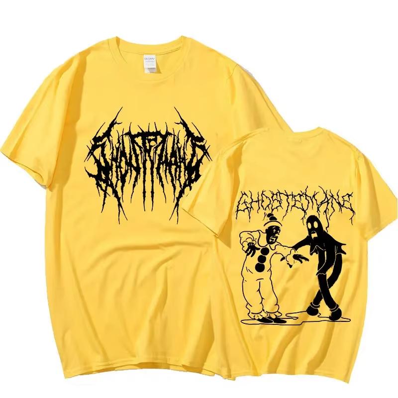 Футболка Ghostemane с двухсторонним принтом для мужчин и женщин, 100% хлопок, модная футболка в стиле хип-хоп, металл, готик-рок, свободная, уличная одежда