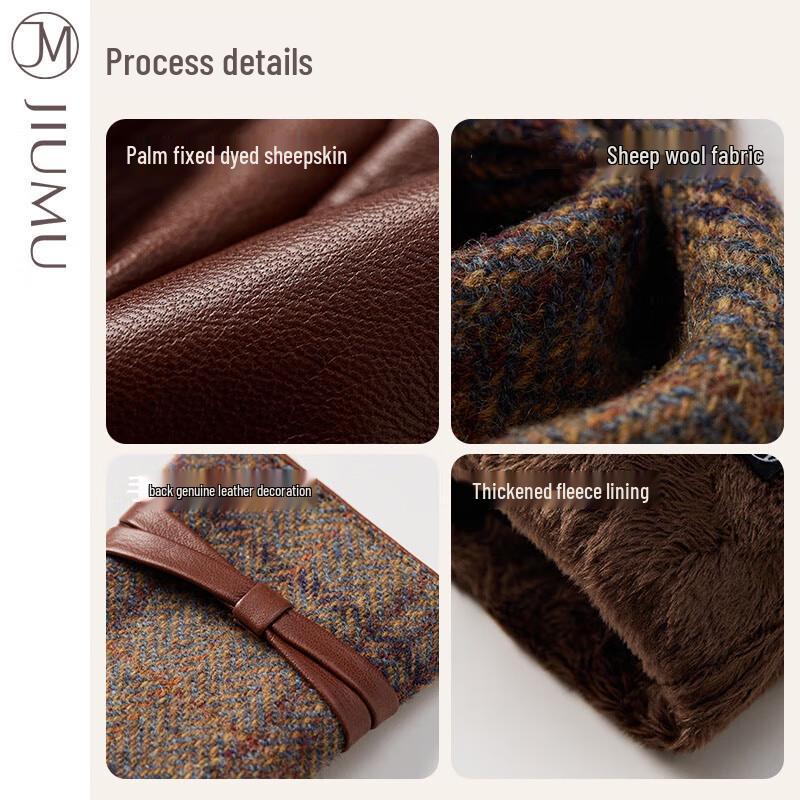 JIUMU Женские зимние перчатки на флисовой подкладке