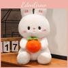 Cute Plush Rabbit Doll With Embracing Persimmon Decorations For Kids Gift