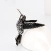 Blucome Брошь в виде птицы, эмалированная булавка, ювелирные изделия с кристаллами для женщин и мужчин, костюм, сумка, шарф, аксессуары, вечерние свадебные украшения, подарки из цинкового сплава